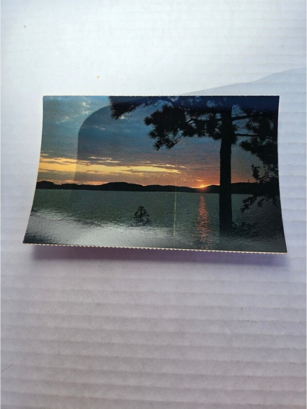 Vintage Canadian Sunset Lake Postcard   Grant-Mann Lithographers Canada S-259